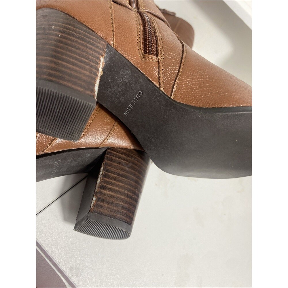Cole Haan 'Hinckley Boot II' Knee High Sequoia Brown Leather Size 6.5 w01146 - Picture 11 of 16